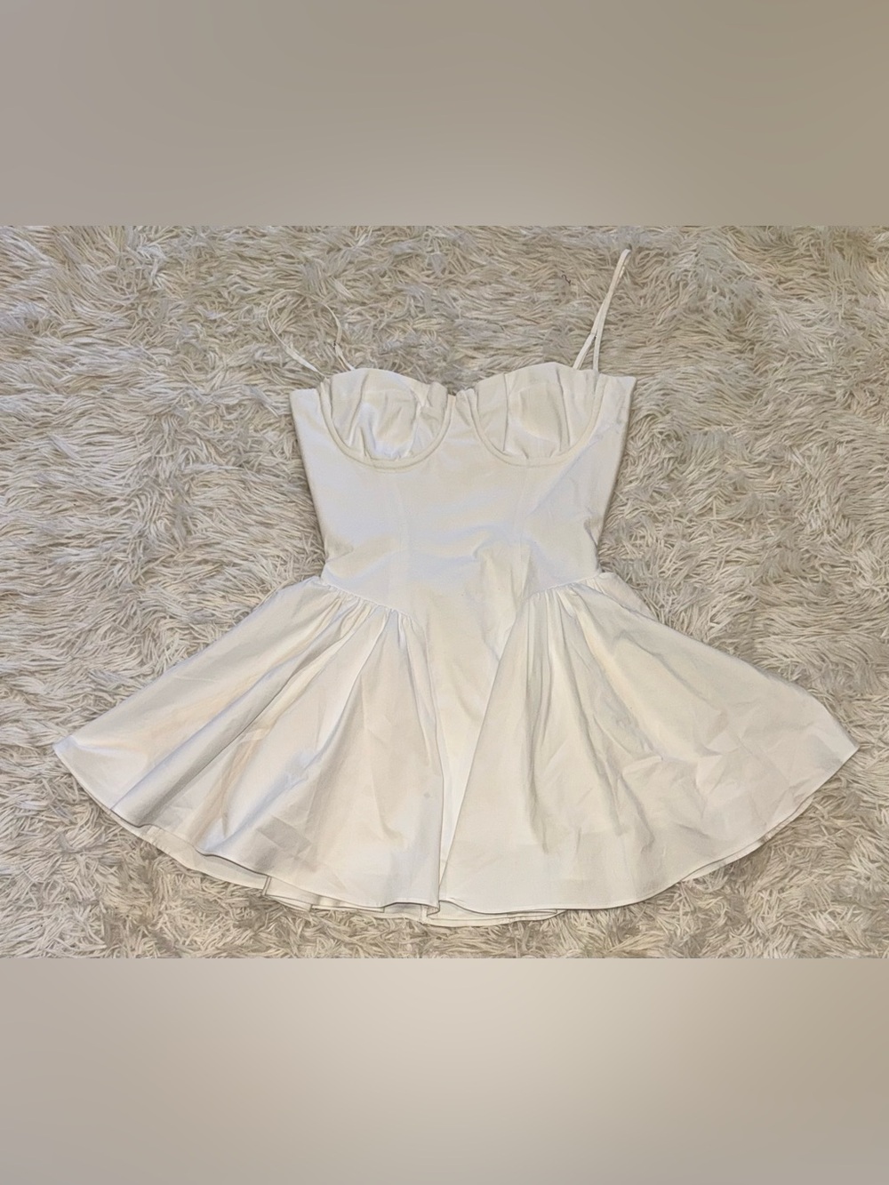 NEW HOUSE OF CB Samaria Corset Fit & Flare white Mini Dress sz S - Picture 5 of 11